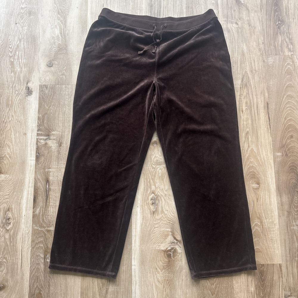 Liz Claiborne Women's First Issue Valour Choc Brown Pant Sz 14w-16w EUC